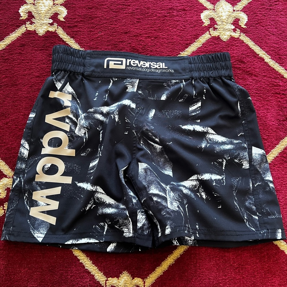 Reversal Black and Gold Graphic MMA Shorts